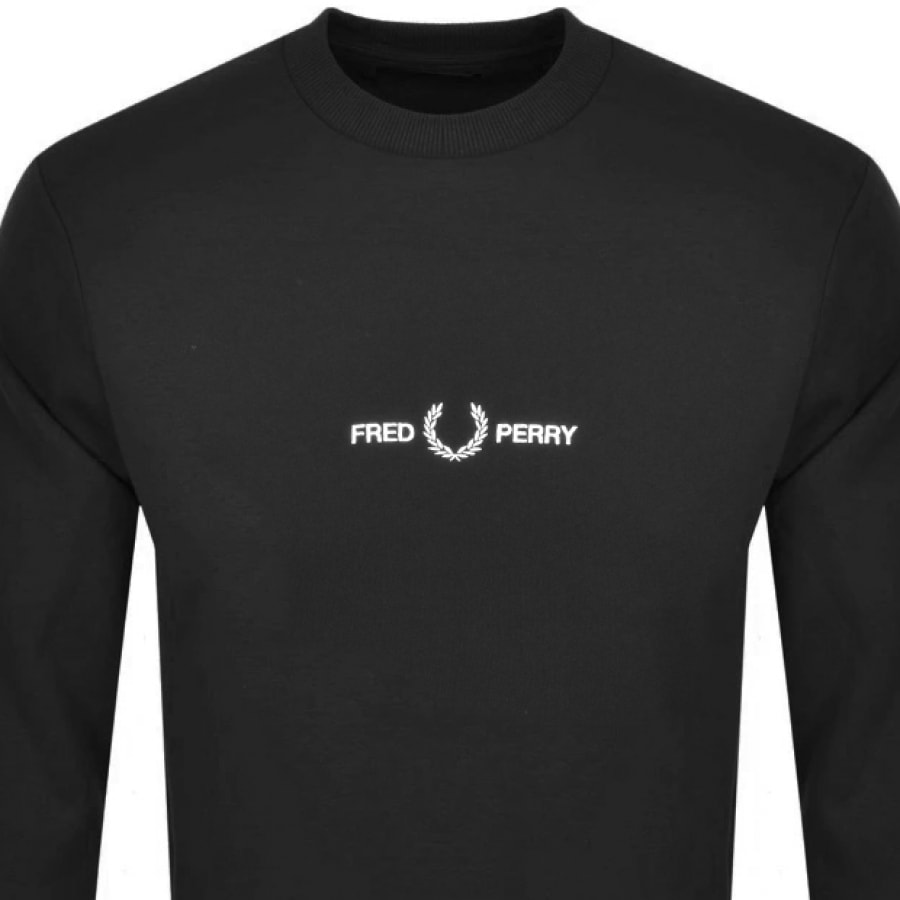 Alternative Image for ProductFred Perry Logo Sweatshirt Black2